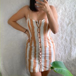 Forever 21 Striped Linen Dress